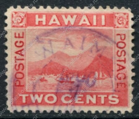 Гаваи 1899 г. • SC# 81 • 2 c. • осн. выпуск • корабли в бухте Гонолулу • Used XF+