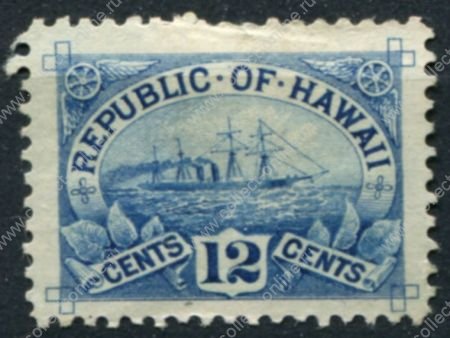 Гаваи 1894 г. • SC# 78 • 12 c. • осн. выпуск • парусный пароход "Арава" • MPOG VF- ( кат.- $20 )