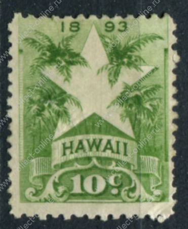 Гаваи 1894 г. • SC# 77 • 10 c. • осн. выпуск • звезда • MNG F