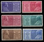 Ватикан 1954 г. • Mi# 214-9 • 3 - 35 l. • 100-летие Догмата о непорочном зачатии • папы Пий IX и Пий XII • полн. серия • MH OG VF