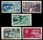 Румыния 1945 г. • Mi# 908-12 • Международный инженерный конгресс, Бухарест • благотворительный выпуск • полн. серия (б.з.) • MH OG VF ( кат. - €10 )