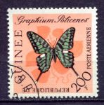 Гвинея 1963 г. • SC# C48 • 200 fr. • Бабочки (концовка серии) • авиапочта • Used(ФГ)/** XF • ( кат.- $3 )