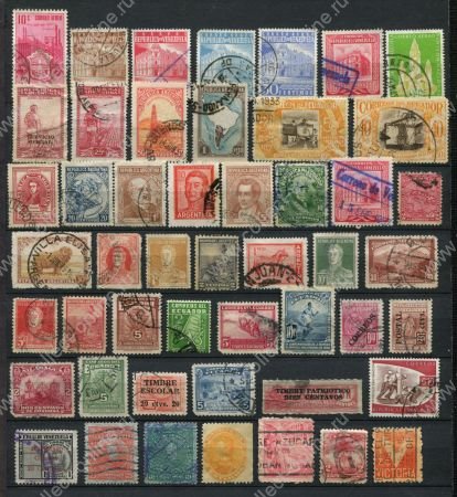 Латинская Америка • набор 49 старинных марок • Used F-VF