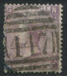 Великобритания 1867-1880 гг. • Gb# 106 pl. 6 • 6 d. • Королева Виктория • стандарт • Used VF ( кат.- £ 200 )