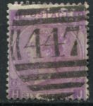 Великобритания 1867-1880 гг. • Gb# 107 pl. 6 • 6 d. • Королева Виктория • стандарт • Used XF ( кат.- £ 100 )