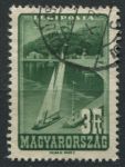 Венгрия 1947 г. • Mi# 969 • 3 ft. • парусная лодка • авиапочта • Used VF ( кат.- € 0,7 )