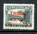 Ньюфаундленд 1929 г. • Gb# 188 • 3 c./6 c. • надпечатка нов. номинала • MH OG VF