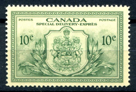 Канада 1946 г. • SC# E11 • 10 c. • герб Конфедерации • спец. доставка • MH OG VF