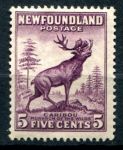 Ньюфаундленд 1932 г. • Gb# 213 • 5 c. • основной выпуск • северный олень(Карибу) • MNH OG VF ( кат.- £ 10 )