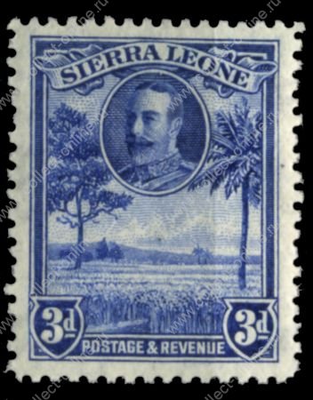 Сьерра-Леоне 1932 г. • Gb# 159 • 3 d. • Георг V основной выпуск • рисовая плантация • MNH OG VF