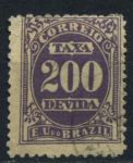Бразилия 1895-1901 гг. • SC# J22 • 200 R. • 3-й выпуск • служебный выпуск • Used VF