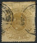 Бразилия 1890-1 гг. • SC# 108 • 1000 R. • символы страны • cозвездие Южный крест • Used VF-