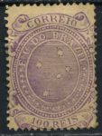 Бразилия 1890-1 гг. • SC# 102 • 100 R. • символы страны • cозвездие Южный крест • MH OG VF ( кат.- $30 ) заверка