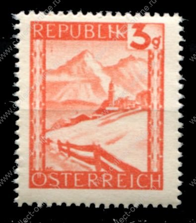 Австрия 1947 г. • Mi# 838 • 3 g. • Виды страны • Тироль • стандарт • MNH OG VF