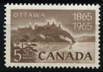 Канада 1965 г. • SC# 442 • 5 c. • 100-летие выбора Оттавы столицей Конфедерации • MNH OG XF
