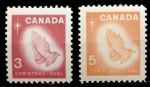 Канада 1966 г. • Sc# 451-452 • 3 и 5 c. • Рождество • полн. серия • MNH OG VF