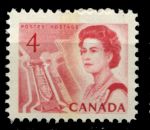 Канада 1967-1972 гг. • Sc# 457 • 4 c. • Елизавета II • баржа в канале • стандарт • MNH OG VF