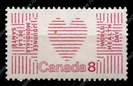 Канада 1972 г. • Sc# 560 • 8 c. • Всемирный день здоровья • MNH OG VF