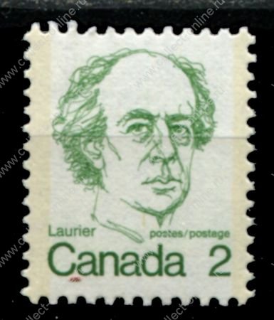 Канада 1972-1976 гг. • Sc# 587 • 2 c. • премьер-министры, Уилфрид Лорье • стандарт • MNH OG VF