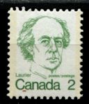Канада 1972-1976 гг. • Sc# 587 • 2 c. • премьер-министры, Уилфрид Лорье • стандарт • MNH OG VF