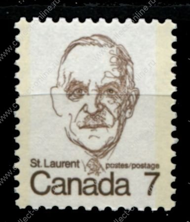Канада 1972-1976 гг. • Sc# 592 • 7 c. • премьер-министры, Луи Сен-Лоран • стандарт • MNH OG VF