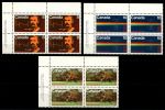 Канада 1973 г. • Sc# 612-614 • 8 - 15 c. • Королевская конная полиция • полн. серия • кв. блоки • MNH OG XF+