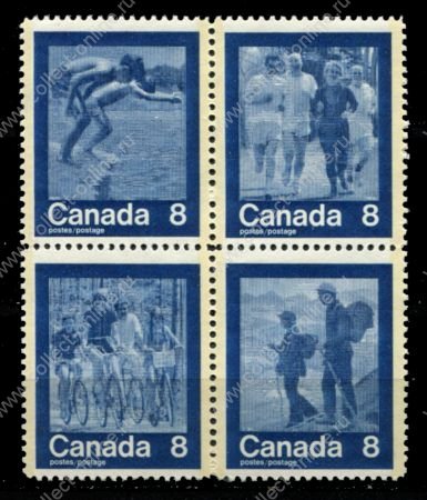 Канада 1974 г. • Sc# 629-632a • 8 c.(4) • История спорта, олимпийский выпуск • полн. серия • MNH OG VF