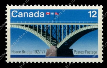 Канада 1977 г. • SC# 737 • 12 c. • 50-летие открытия моста Мира • MNH OG VF