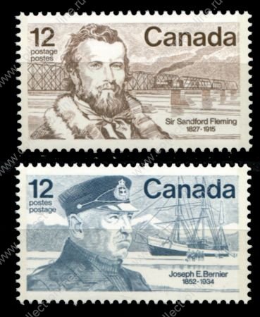 Канада 1977 г. • SC# 738-739 • 12 c.(2) • Выдающиеся граждане Канады • полн. серия • MNH OG VF