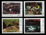Фарерские о-ва 1991 г. • Mi# 223-226 • 340 - 1300 o. • живопись, художники, Самаль Йенсен-Мичинес • полн. серия • MNH OG VF