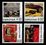 Фарерские о-ва 1999 г. • Mi# 362-365 • 4.50 - 20 Kr. • живопись, художники, Ингалвур ав Рейни • полн. серия • MNH OG VF ( кат. - €13 )