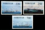 Фарерские о-ва 1983 г. • Mi# 79-81 • 220 - 700 o. • парусные пароходы • полн. серия • MNH OG VF ( кат. - €5 )