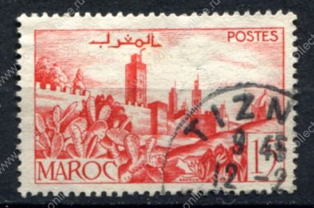 Французское Марокко 1947-1949 г. • Iv# 262A • 15 fr. • Архитектура страны • Used F-VF