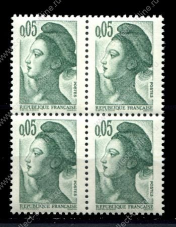 Франция 1982 г. • Iv# 2178 • 0.05 fr. • Марианна • стандарт • кв. блок • MNH OG VF