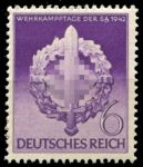 Германия 3-й рейх 1942 г. • Mi# 818 • 6 pf. • День штурмовиков • MNG VF