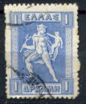 Греция 1913-1923 гг. • Sc# 226 • 1 Dr. • Гермес несущий Аркада • Used F-VF