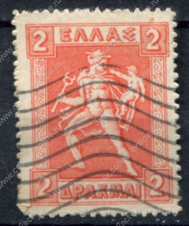 Греция 1913-1923 гг. • Sc# 227 • 2 Dr. • Гермес несущий Аркада • Used F-VF