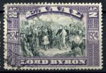 Греция 1924 г. • Mi# 298 • 2 Dr. • лорд Байрон (100 лет со дня смерти) • Used F-VF