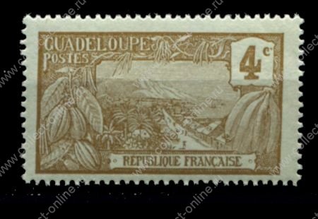Гваделупа 1905-1907 г. • Iv# 57 • 4 c. • основной выпуск • вид на Бас-Терр • MNH OG VF