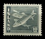 Исландия 1945 г. • Mi# 237 • 10 a. • промысловые рыбы, сельдь • стандарт • MNH OG VF