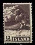 Исландия 1948 г. • Mi# 247 • 12 a. • извержение вулкана Гекла, 1947 г. • MNH OG VF