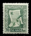 Исландия 1953 г. • Mi# 288 • 70 a. • древние исландские манускрипты • MNH OG VF
