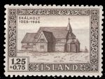 Исландия 1956 г. • Mi# 301 • 1.25 kr. • 900 лет резиденции епископа Скалхольт • кафедральный собор • MNH OG VF