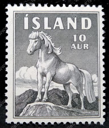 Исландия 1958 г. • Mi# 325 • 10 a. • фауна, лошади • MNH OG VF
