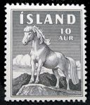 Исландия 1958 г. • Mi# 325 • 10 a. • фауна, лошади • MNH OG VF