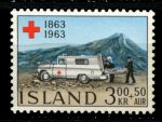 Исландия 1963 г. • Mi# 375 • 100 лет основания Красного Креста • MNH OG VF