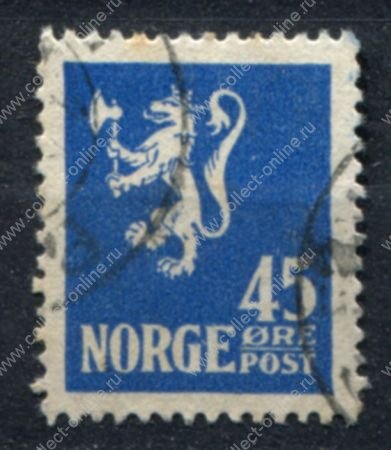 Норвегия 1922-1924 гг. • Mi# 108 • 45 o. • стандарт • Used F-VF ( кат. - €1 )