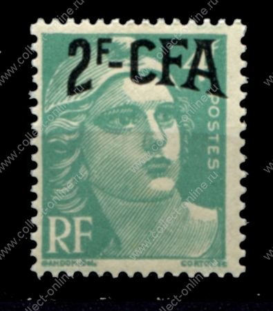 Реюньон 1949-1952 гг. • Iv# 290 • 2 fr./4 fr. • надпечатка нов. номинала и CFA • MNH OG VF ( кат. - €10 )