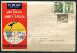 Австралия 1952 г. • начало регулярных авиарейсов в ЮАР • конверт Qantas • Кокосовые о-ва-Маврикий