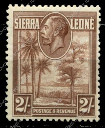 Сьерра-Леоне 1932 г. • Gb# 164 • 2 sh. • Георг V • основной выпуск • MH OG VF • ( кат.- £9 )